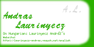 andras laurinyecz business card